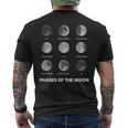 ムーンフェーズ ムーンサイクル ルナーサイクル ルナエクリプス メンズTシャツ バックプリント