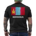 モンゴル国旗tシャツ メンズTシャツ バックプリント