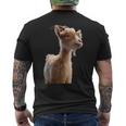 ヤギ 家畜ヤギ 野生ヤギ アイベックス ヤギ 甘味ヤギ メンズTシャツ バックプリント