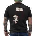 ヤギ好きの方へ かわいいかわいい赤ちゃんヤギのポケット付き メンズTシャツ バックプリント