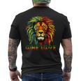 ラスタファリアンルーツ ラスタプライド ラスタファリ ラスタレゲエ ライオン メンズTシャツ バックプリント