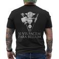 ラテン語の引用句 -Iis Pacem Para Bellum 古代ローマpqr 長袖tシャツ メンズTシャツ バックプリント