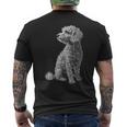 ラブラドゥードル モチーフ ペット イラスト 犬 ラブラドゥードル メンズTシャツ バックプリント
