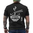 ラーメン 日本麺好き 食文化デザイン メンズTシャツ バックプリント
