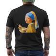 ラーメン 面白いtシャツ おもしろ ネタ フェルメール メンズ 面白い 服 おもしろグッズ グルメ 食べ物 メンズTシャツ バックプリント