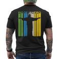 リオデジャネイロ ブラジル レトロ ビーチ ブラジルの像 サンパウロ メンズTシャツ バックプリント
