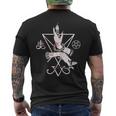 ルシファーの悪魔の紋章 五芒星とリヴァアタン十字架 長袖tシャツ メンズTシャツ バックプリント