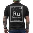 ルテニウム元素白 メンズTシャツ バックプリント