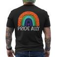 レインボーフラッグ プライド アリー ゲイプライド 月 Lgbtq Ally Lgbt メンズTシャツ バックプリント