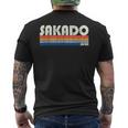 レトロ ヴィンテージ 70S 80S スタイル 坂戸 日本 メンズTシャツ バックプリント