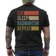 レトロな70年代のバトミントン メンズTシャツ バックプリント