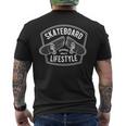 レトロなスケートボードライフスタイル メンズTシャツ バックプリント