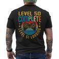レベル50 コンプリートレベル51 ローディング 50歳の誕生日 ビデオゲーマー メンズTシャツ バックプリント