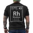 ロジウムエレメントホワイト メンズTシャツ バックプリント
