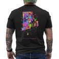 ロードアイランド州の地図 長袖tシャツ メンズTシャツ バックプリント