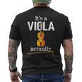 ヴィオラ奏者のためのヴィオラジョークまたはヴィオラミーム面白いヴィオラ 「 It's Aiola Actually」 メンズTシャツ バックプリント