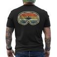 ヴィンテージ F-35 戦闘機 ミリタリー ヘルメット ゴーグル メンズTシャツ バックプリント
