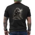 ヴィンテージ スモーキングプードル ファニー 犬 父の日 メンズTシャツ バックプリント