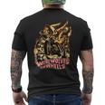 ヴィンテージ ホラー 狼男 ホイールバイカー メンズTシャツ バックプリント