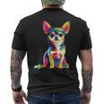 ヴィンテージ レトロ チワワ 犬 かわいい グルービー 犬 長袖tシャツ メンズTシャツ バックプリント