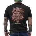ヴィンテージ 自然 樫の木。木 ナチュラル オーク 木 森の男 メンズTシャツ バックプリント