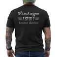 ヴィンテージ1951クラシックカー 75歳の誕生日 メンズTシャツ バックプリント