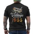 ヴィンテージ1966 カセット・ペンシル 60歳の誕生日 メンズTシャツ バックプリント
