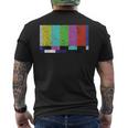 ヴィンテージテレビテストパターンカラーバー グラフィックデザインプレゼント メンズTシャツ バックプリント