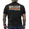 ヴィンテージレトロ70年代80年代スタイルノースカロライナ州ウィルソンの故郷 メンズTシャツ バックプリント
