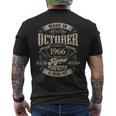 ヴィンテージ還暦伝説 1966年10月 60歳の贈り物 長袖tシャツ メンズTシャツ バックプリント