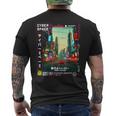 ヴェイパーウェイブ サイバーパンク ストリートウェア 日本のレトロバイブ 90年代 メンズTシャツ バックプリント