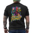 ヴェイパーウェーブ・ハック・ザ・プラネット メンズTシャツ バックプリント