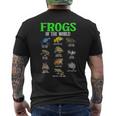 世界のカエル カエル種 生物学 自然 メンズTシャツ バックプリント
