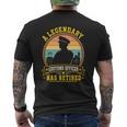 伝説の税関職員が退職したヴィンテージ引退 長袖tシャツ メンズTシャツ バックプリント