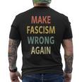 反ファシズムシャツ。Make Fascism Wrong Again 。 長袖tシャツ メンズTシャツ バックプリント
