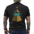 古代宇宙飛行士エジプトピラミッド宇宙人陰謀理論 メンズTシャツ バックプリント