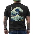 大波 葛飾北斎 名画 おしゃれ 長袖tシャツ メンズTシャツ バックプリント