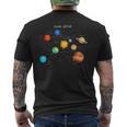 太陽系 太陽と惑星 宇宙 天文学 キッズギフト メンズTシャツ バックプリント
