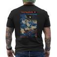 妖怪シンジケート 浮世絵 日本の木版天狗スピリット メンズTシャツ バックプリント