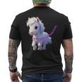 子馬 かわいい 馬 干支 白馬 イラスト メンズTシャツ バックプリント