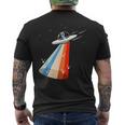 宇宙人誘引ufo 地球外飛行スペース エイリアン メンズTシャツ バックプリント