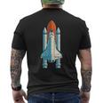 宇宙飛行士 スペースクラフト 宇宙旅行 スペースシャトル メンズTシャツ バックプリント