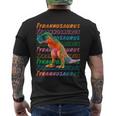 恐竜 Tyrannosaurus ティラノサウルス メンズTシャツ バックプリント