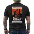 恐竜レトロヴィンテージ映画ポスタープリント 長袖tシャツ メンズTシャツ バックプリント
