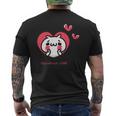愛しすぎて大好きすぎる。ペアデザイン２にゃんこ メンズTシャツ バックプリント