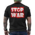 戦争なし 反戦 平和のハト メンズTシャツ バックプリント