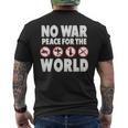 戦争禁止、平和、反戦、戦争禁止 長袖tシャツ メンズTシャツ バックプリント