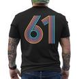 数字 61 61周年記念 男女 61歳の誕生日 メンズTシャツ バックプリント