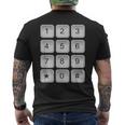 数字キーパッド 電話 番号 セキュリティコード ピンパッド 衣装 メンズTシャツ バックプリント