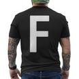 文字f 小文字 アルファベットマッチング ハロウィン Abc メンズTシャツ バックプリント